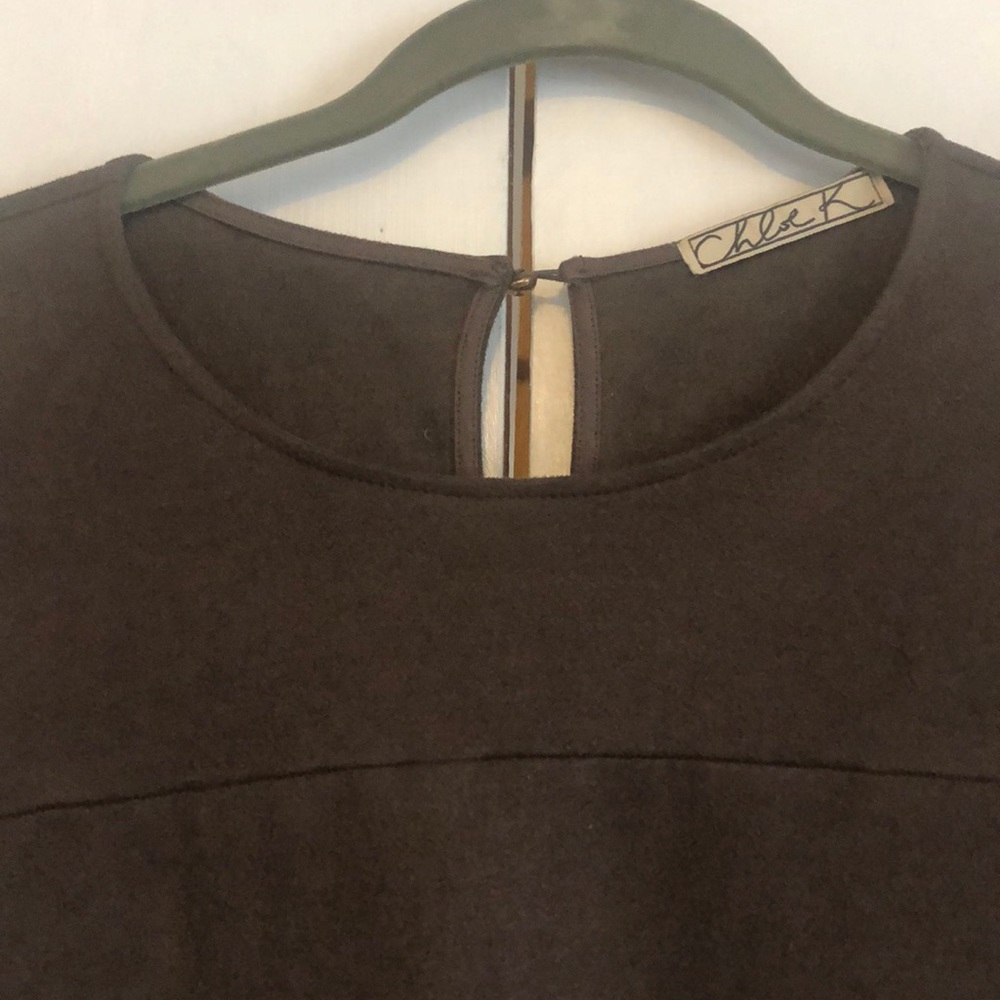 Brown Suede Dress - Picture 3 of 4
